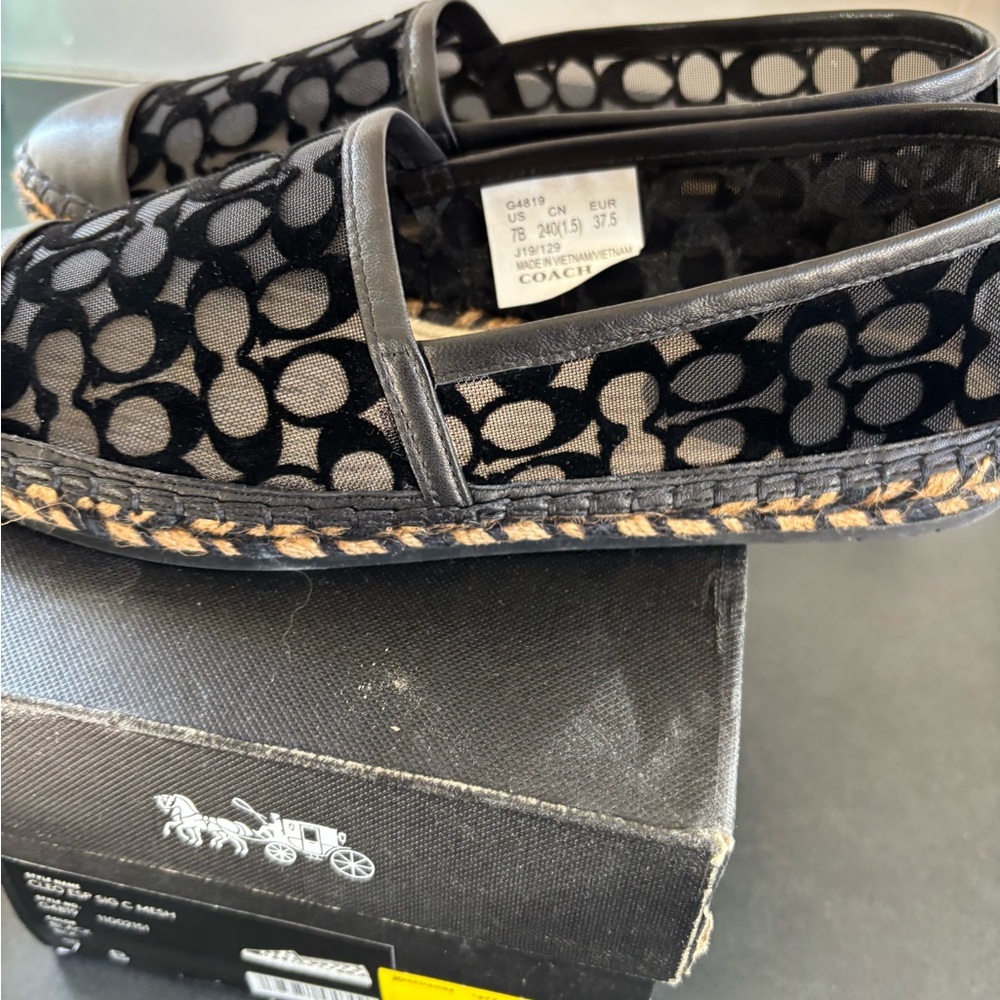 Coach Black Cleo Espadrille Mesh Slip-On - Picture 5 of 7